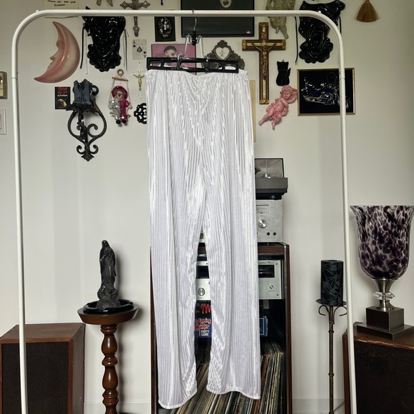 80s Sheer Shine Pj Pants Lingerie Vintage - Picture 4 of 4